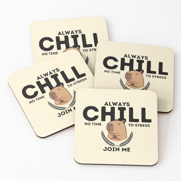 Item preview, Always Chill. No Time To Stress. Join Me. - Capybara designed and sold by The magic  Yellow bus.