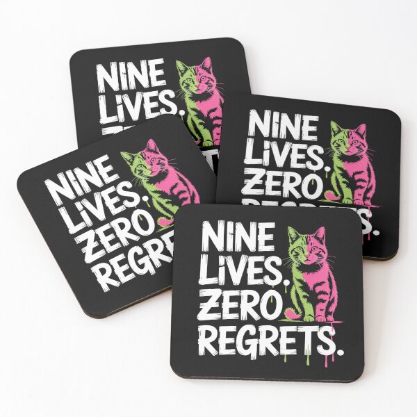 Item preview, Nine Lives. Zero Regrets. designed and sold by Crazy Before Cats.