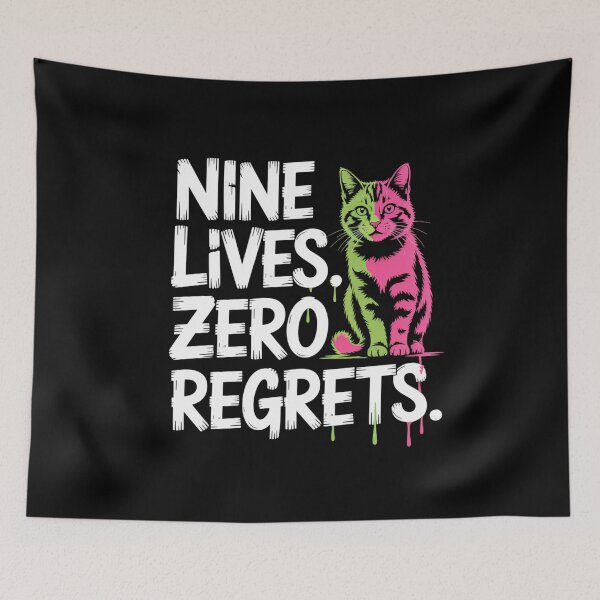 Item preview, Nine Lives. Zero Regrets. designed and sold by Crazy Before Cats.