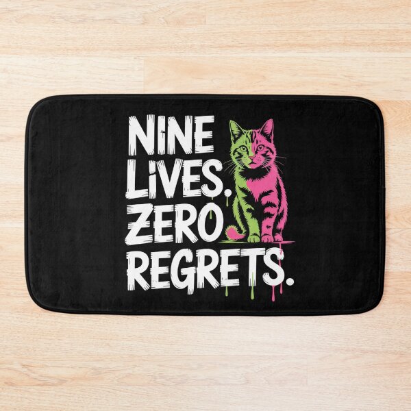 Item preview, Nine Lives. Zero Regrets. designed and sold by Crazy Before Cats.