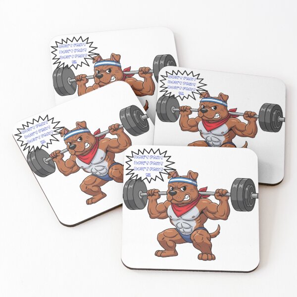 Item preview, Funny Gym Dog Meme – Don’t Fart Weightlifting Bulldog designed and sold by MiraDesignCo.