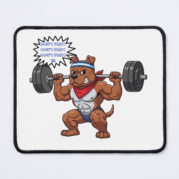 Item preview, Funny Gym Dog Meme – Don’t Fart Weightlifting Bulldog designed and sold by MiraDesignCo.