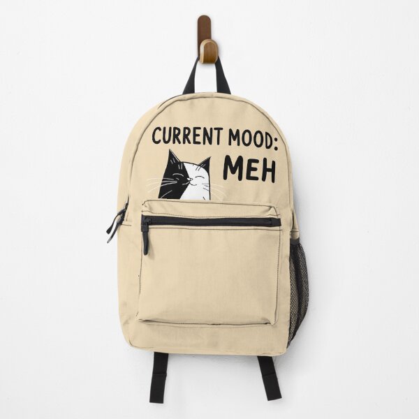 Item preview, Current Mood: Meh – Minimalist Black and White Cat designed and sold by FocusChillax.