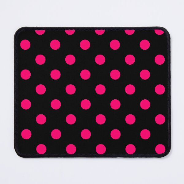 Item preview, Vivid Pink Polka Dots On Black designed and sold by POLKAIWERX.