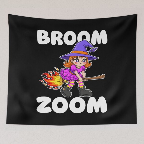 Item preview, BROOM ZOOM - WITCH HALLOWEEN designed and sold by KEF Custom.