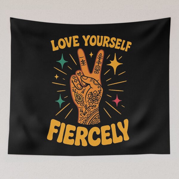 Item preview, Love Yourself Fiercely Affirmation Mindfulness designed and sold by LuminOrb.