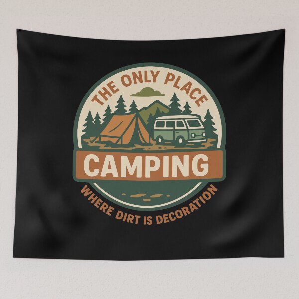 Item preview, Funny Camping Camper Van Adventure Design designed and sold by LuminOrb.