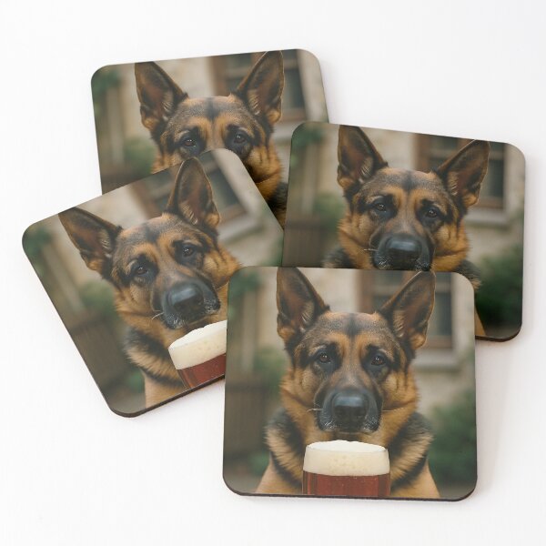 Item preview, German Shepherd Guarding a Pint of Beer – Funny Dog Pub Humor Gift designed and sold by Steeshirts.