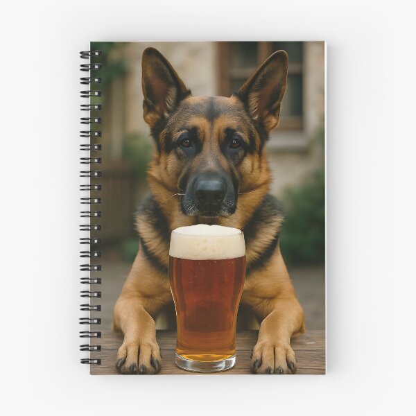 Item preview, German Shepherd Guarding a Pint of Beer – Funny Dog Pub Humor Gift designed and sold by Steeshirts.