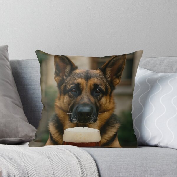 Item preview, German Shepherd Guarding a Pint of Beer – Funny Dog Pub Humor Gift designed and sold by Steeshirts.