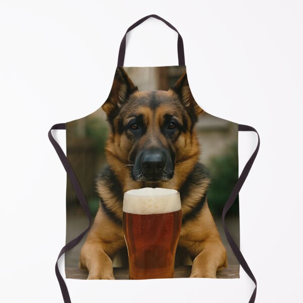 Item preview, German Shepherd Guarding a Pint of Beer – Funny Dog Pub Humor Gift designed and sold by Steeshirts.