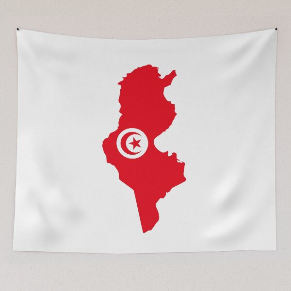 Item preview, Tunisia map and flag designed and sold by Wolagno.