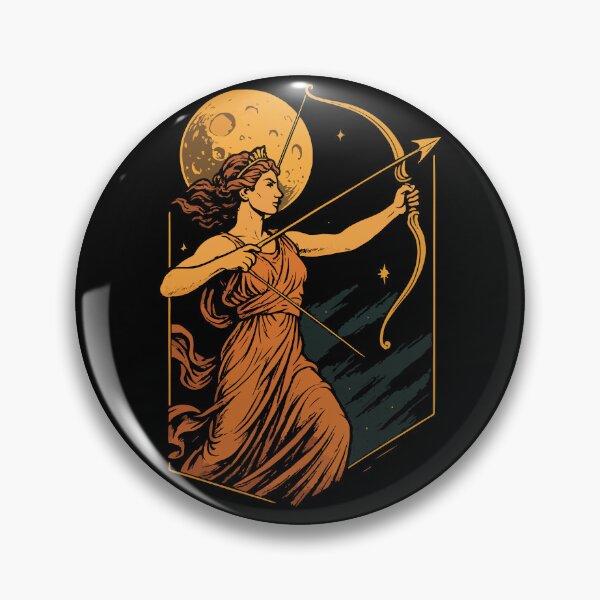 Artikelvorschau, Bogenschießen Bogenschütze Unter Mond Retro entworfen und verkauft von LuminOrb.