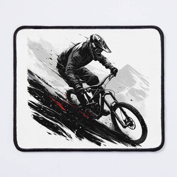Item preview, Dynamic Mountain Biker Silhouette Design designed and sold by Windy-market.