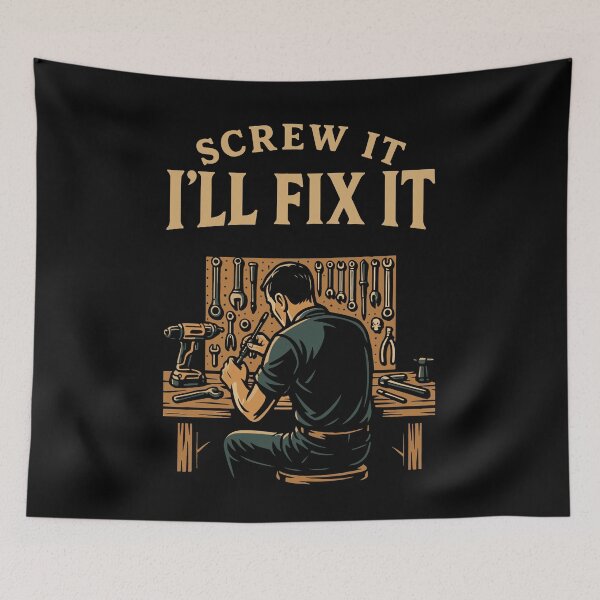 Item preview, Screw It I'll Fix It Garage Mechanic Funny Saying designed and sold by LuminOrb.