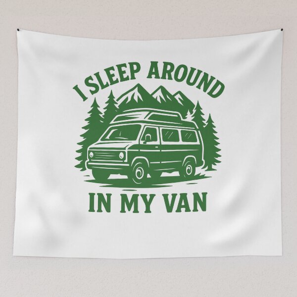 Item preview, I Sleep Around In My Van Funny Camping Adventure designed and sold by LuminOrb.