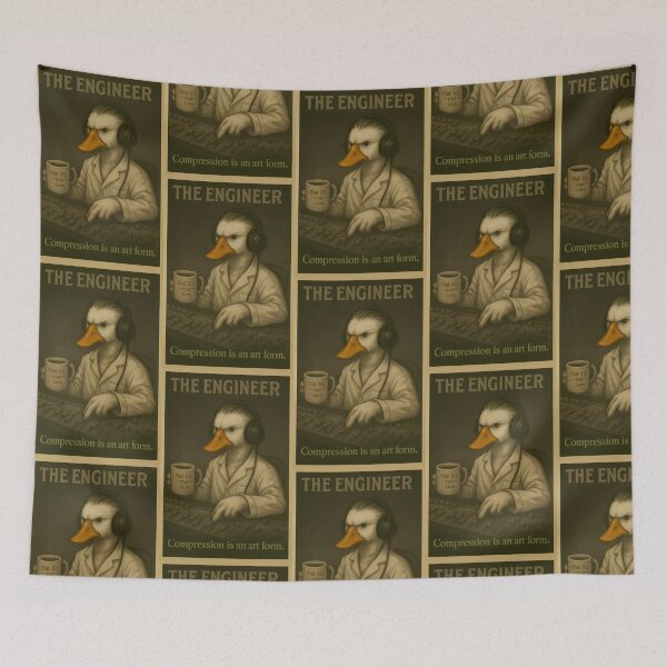 Item preview, The Engineer Duck Vintage Poster Compression is an Art Form designed and sold by TeeTimeTreasure.