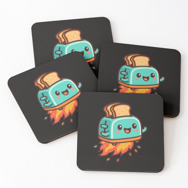 Item preview, Rocket Toaster – Kawaii Breakfast Cartoon designed and sold by AwesomeBeyondLimits.