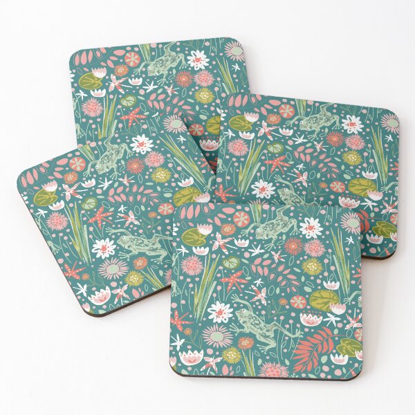 Item preview, Frog And Dragonfly Floral Design  designed and sold by Callyedesigns.