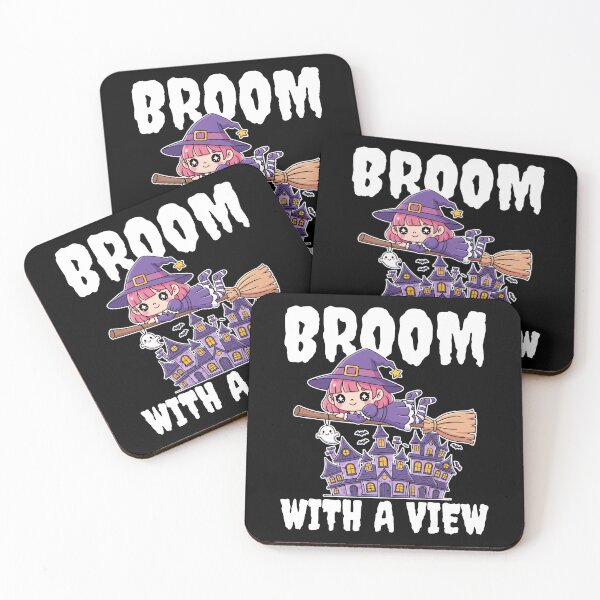Item preview, BROOM WITH A VIEW - WITCH HALLOWEEN designed and sold by KEF Custom.