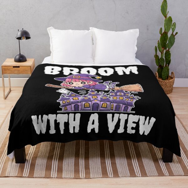 Item preview, BROOM WITH A VIEW - WITCH HALLOWEEN designed and sold by KEF Custom.