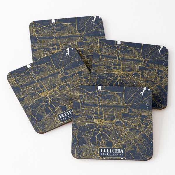 Item preview, Pretoria City Map of South Africa - Gold Art Deco designed and sold by deMAP.