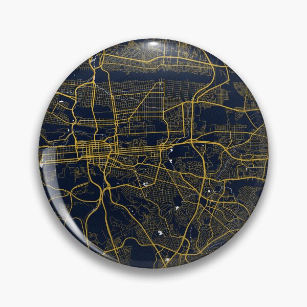 Item preview, Mapa de la ciudad de Pretoria, Sudáfrica - Art Déco dorado designed and sold by deMAP.