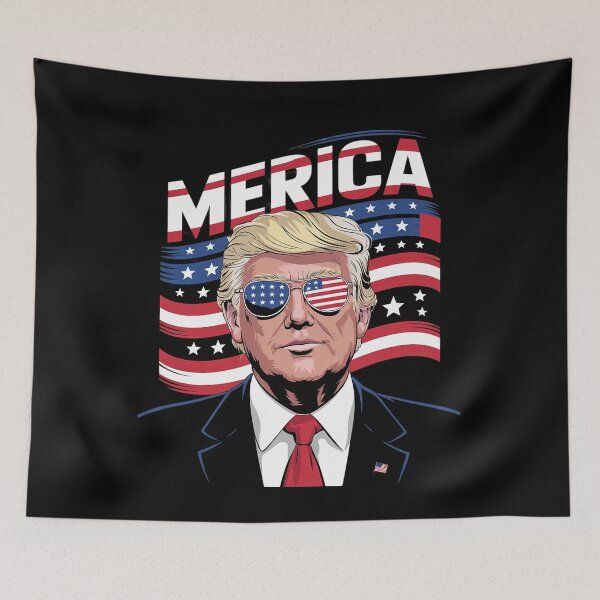 Item preview, Donald Trump Won Elections 2024 'Merica USA Flag Sunglass designed and sold by Charidana.