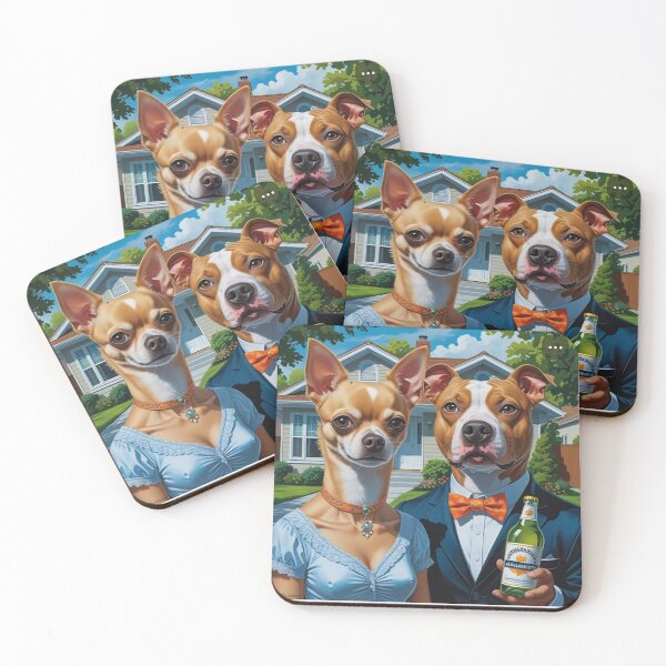 Item preview, Funny Dog Couple in Tuxedo and Dress – Classy Wedding Party Art designed and sold by ReyDeLaCalle.