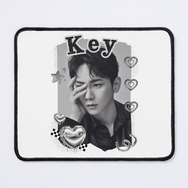 Item preview, Key from Shinee Kpop Solo Artist Black and White Collage Digital Art Portrait designed and sold by AJUNICE STUDIO.