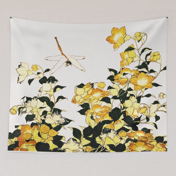 Item preview, "Bell-flower and Dragonfly" Katsushika Hokusai ~ 1833 designed and sold by RickE.