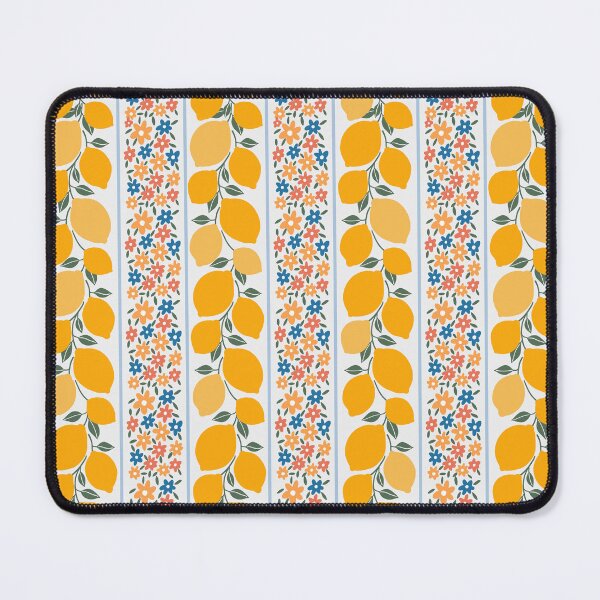 Item preview, Summer lemon and flower pattern. designed and sold by Retro Street Studios.