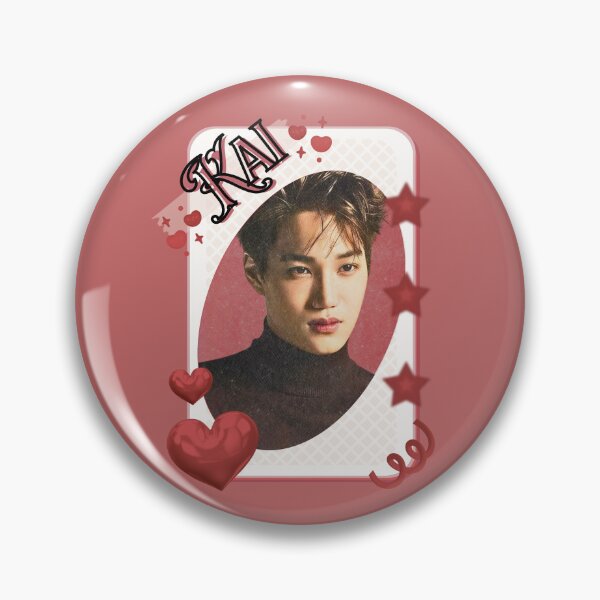 Item preview, Kai from EXO Korean Solo Artist Card Red Aesthetic Collage Design designed and sold by AJUNICE STUDIO.