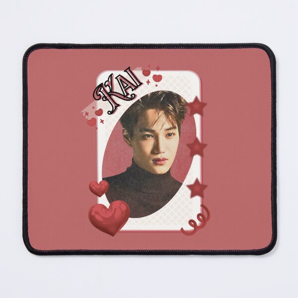 Item preview, Kai from EXO Korean Solo Artist Card Red Aesthetic Collage Design designed and sold by AJUNICE STUDIO.