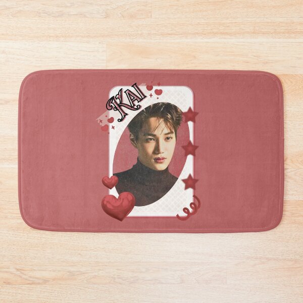 Item preview, Kai from EXO Korean Solo Artist Card Red Aesthetic Collage Design designed and sold by AJUNICE STUDIO.