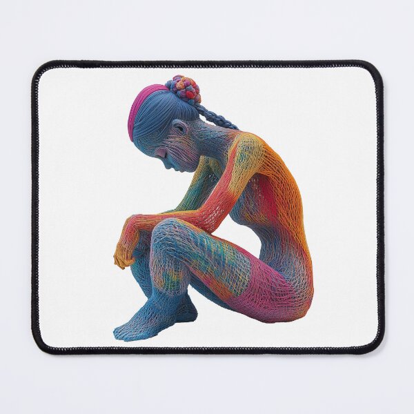 Item preview, Girl made of colorful threads designed and sold by Thread & Chuckles.