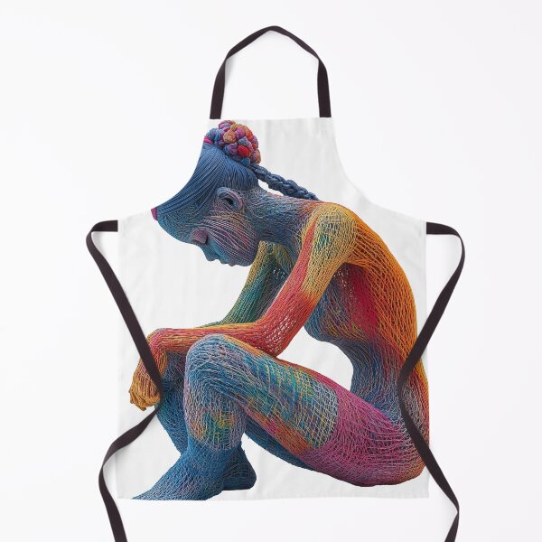 Item preview, Girl made of colorful threads designed and sold by Thread & Chuckles.