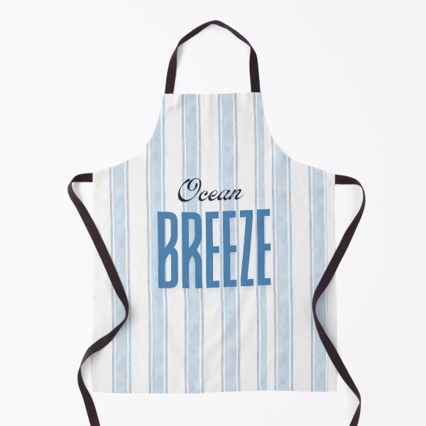 Item preview, Stripy blue “Ocean Breeze” quote, beach vibes designed and sold by PoppyPrintsCo.