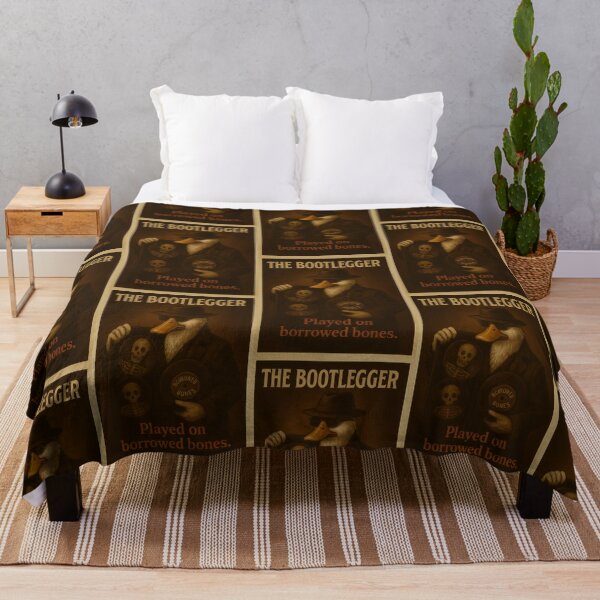 Item preview, The Bootlegger Duck Vintage Poster Played on Borrowed Bones designed and sold by TeeTimeTreasure.