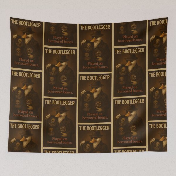 Item preview, The Bootlegger Duck Vintage Poster Played on Borrowed Bones designed and sold by TeeTimeTreasure.