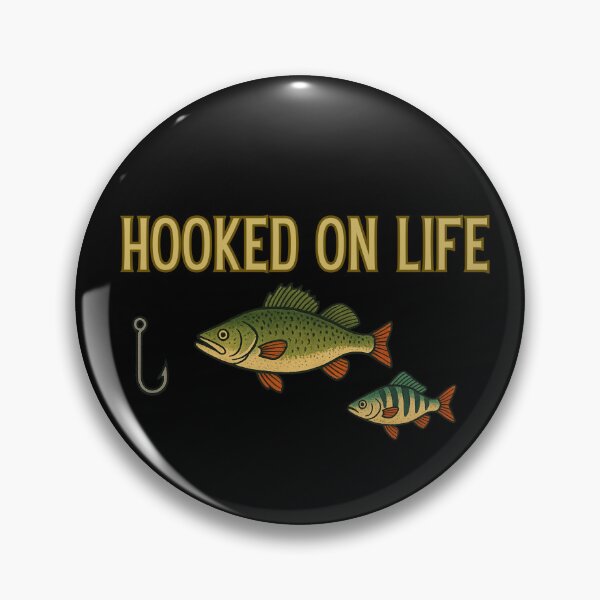 Item preview, Hooked on Life – Fun Fishing Quote Design designed and sold by AmeliaKrysiak.