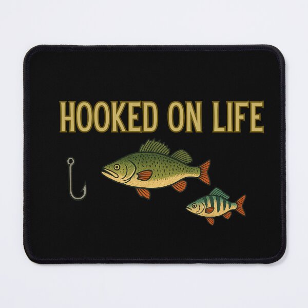 Item preview, Hooked on Life – Fun Fishing Quote Design designed and sold by AmeliaKrysiak.