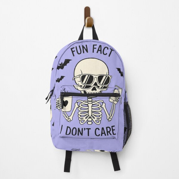 Item preview, Fun Fact I don't care skeleton designed and sold by NettiesWallArt.