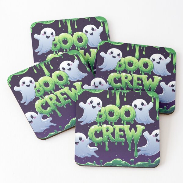 Item preview, Boo Crew – Cute Ghosts & Green Slime Halloween Design designed and sold by GrafteesGlow.