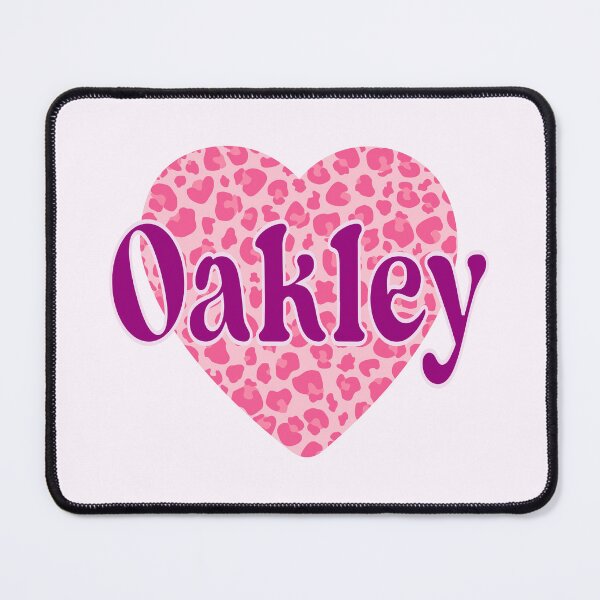 Item preview, Oakley Name Pink Leopard Heart designed and sold by Jeallan Designs.