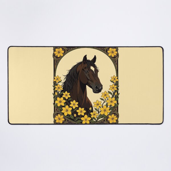 Item preview, Marsh Tacky Horse Surrounded By Yellow Jasmine Flowers designed and sold by taiche.