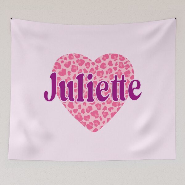 Item preview, Juliette Name Pink Leopard Heart  designed and sold by Jeallan Designs.