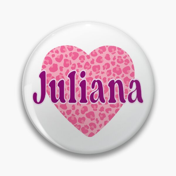 Item preview, Juliana Name Pink Leopard Heart  designed and sold by Jeallan Designs.