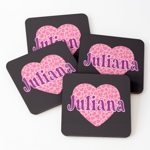 Item preview, Juliana Name Pink Leopard Heart  designed and sold by Jeallan Designs.