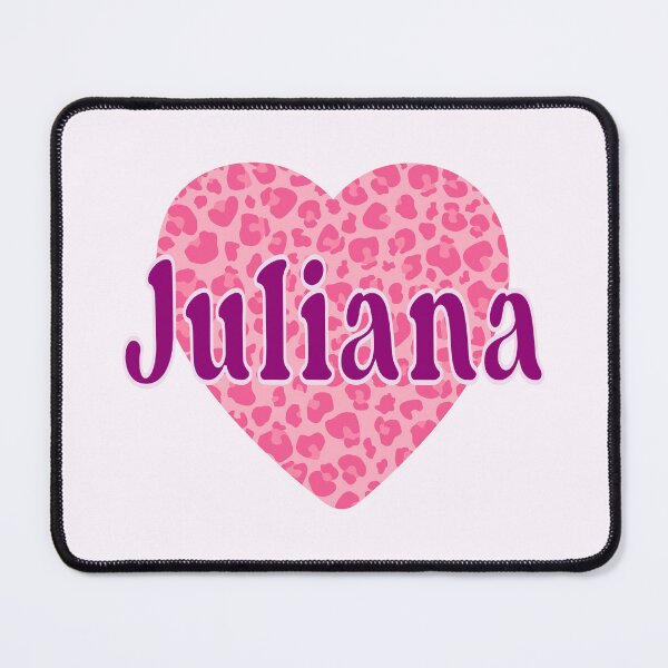 Item preview, Juliana Name Pink Leopard Heart  designed and sold by Jeallan Designs.